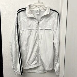 White adidas wind-breaker jacket Size XL Women